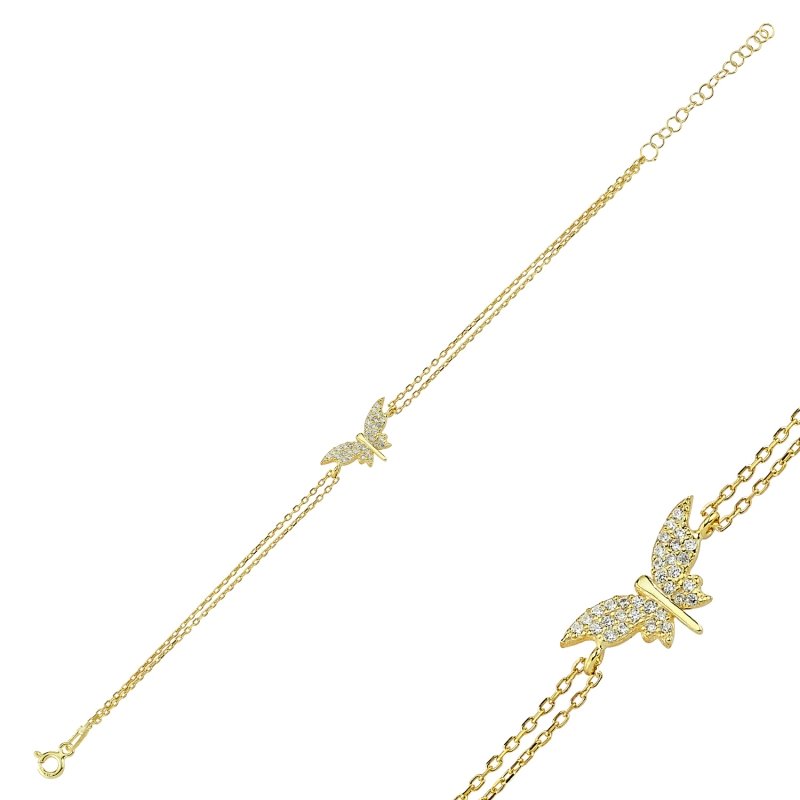 CZ Butterfly Bracelet - B84023