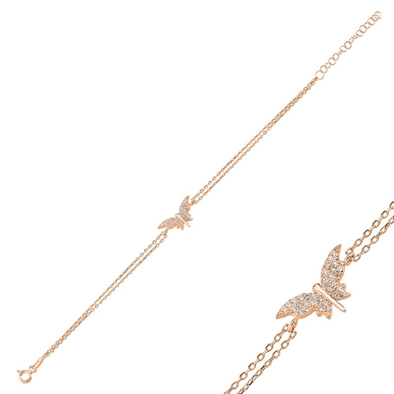 CZ Butterfly Bracelet - B84023