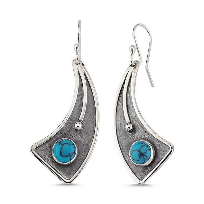 Turquoise Stone Handmade Earrings - E84032