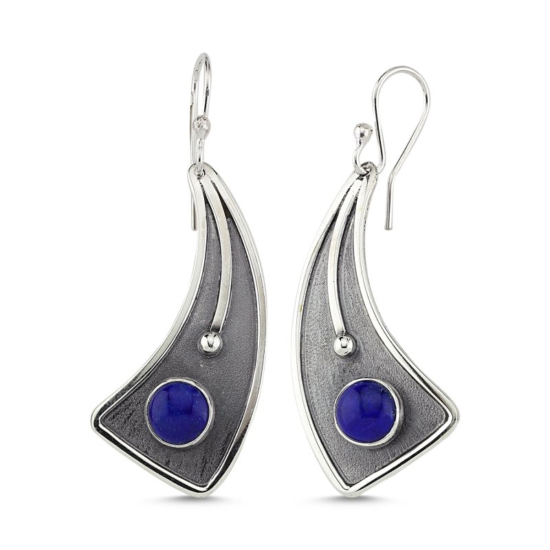 Lapis Lazuli Stone Handmade Earrings - E84034