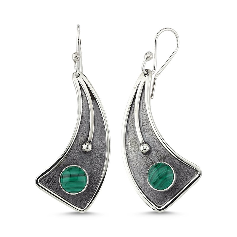 Malachite Stone Handmade Earrings - E84040