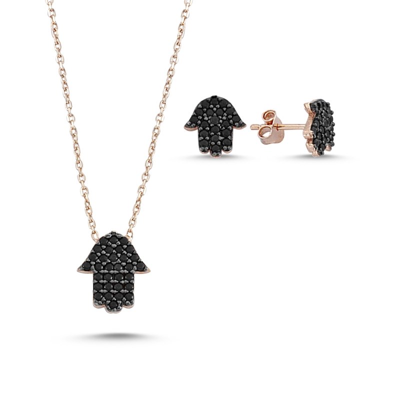 Black CZ Hamsa / Fatima