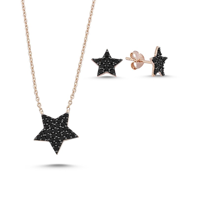 Black CZ Star Set - S84190