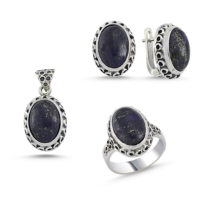 Lapis Lazuli Stone Handmade Set - S84233