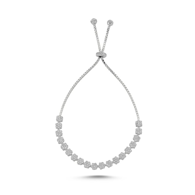 CZ Adjustable Sliding Bracelet - B84295