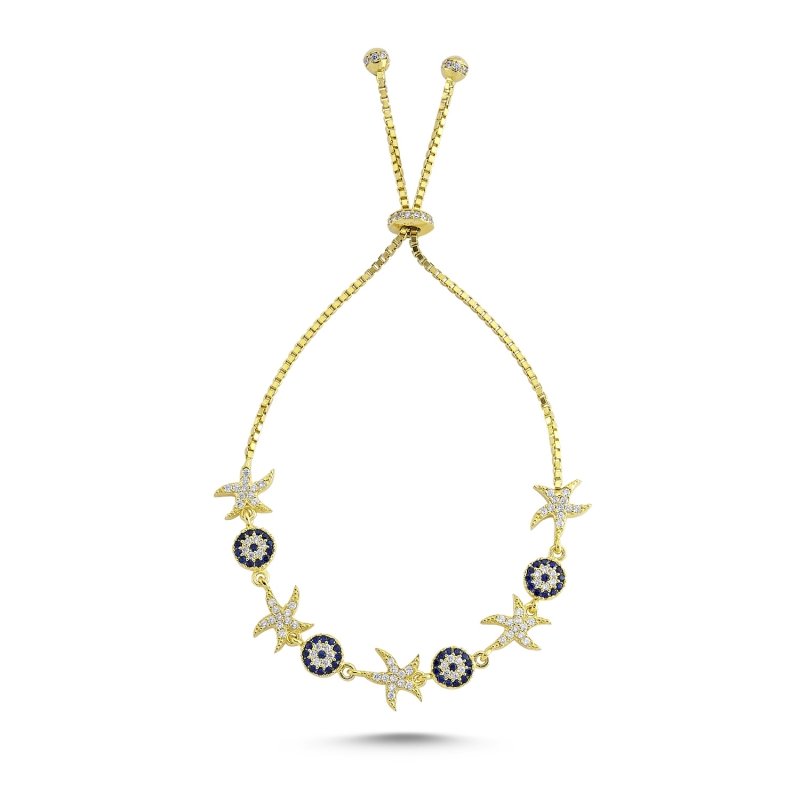 CZ Starfish Adjustable Sliding Bracelet - B84300