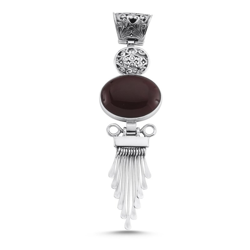 Red Agate Handmade Pendant - P84322