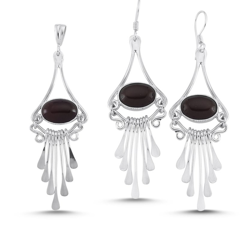Red Agate Handmade Set - S84352