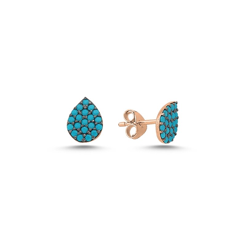 Drop Nano Turquoise Stud Earrings - E84439