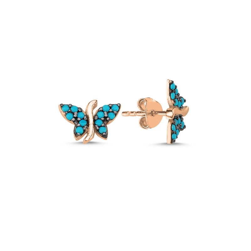 Butterfly Nano Turquoise Stud Earrings - E84445
