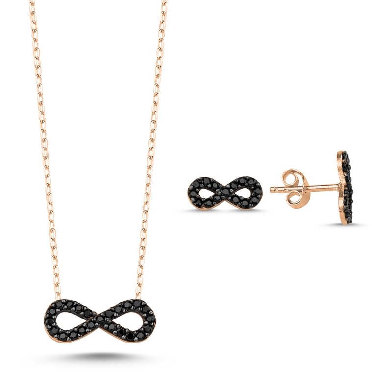 Black CZ Infinity Set - S84457