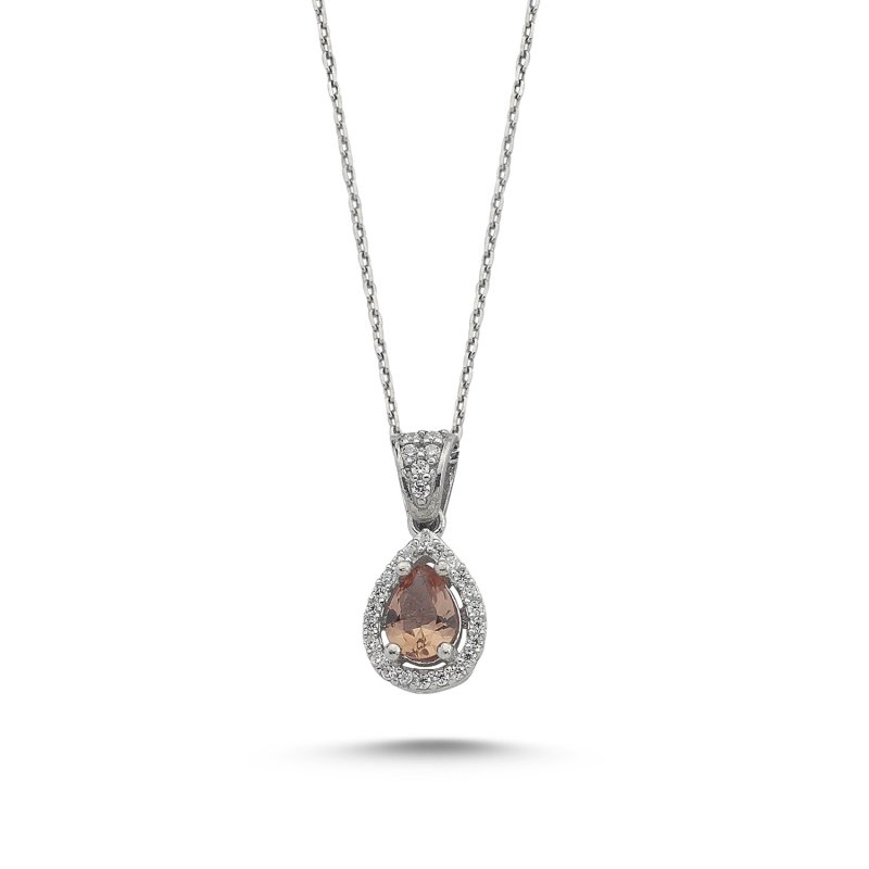 Drop Sultanite & CZ Necklace - N84461