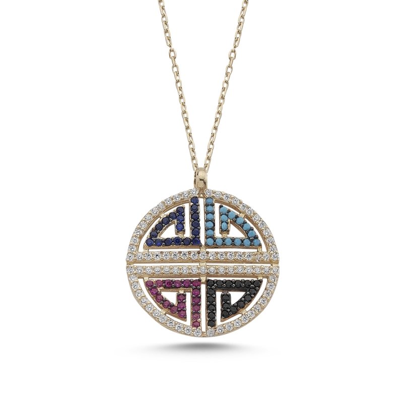 Mix CZ Necklace - N84463