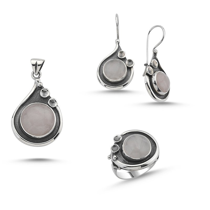 Rose Quartz Handmade Set - S84521