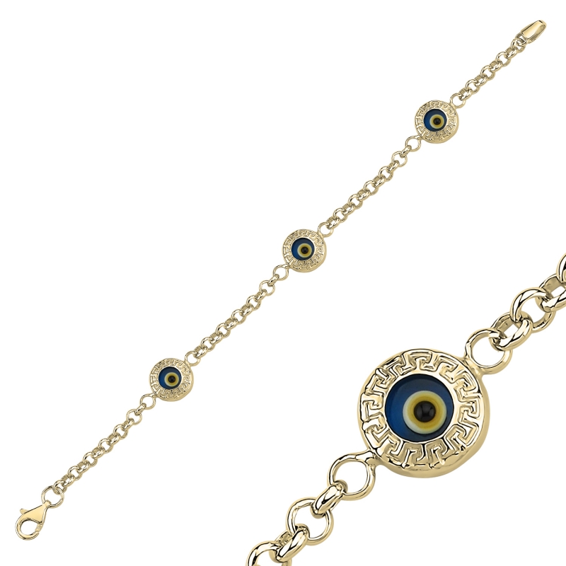 Greek Key Evil Eye Bracelet - B84653