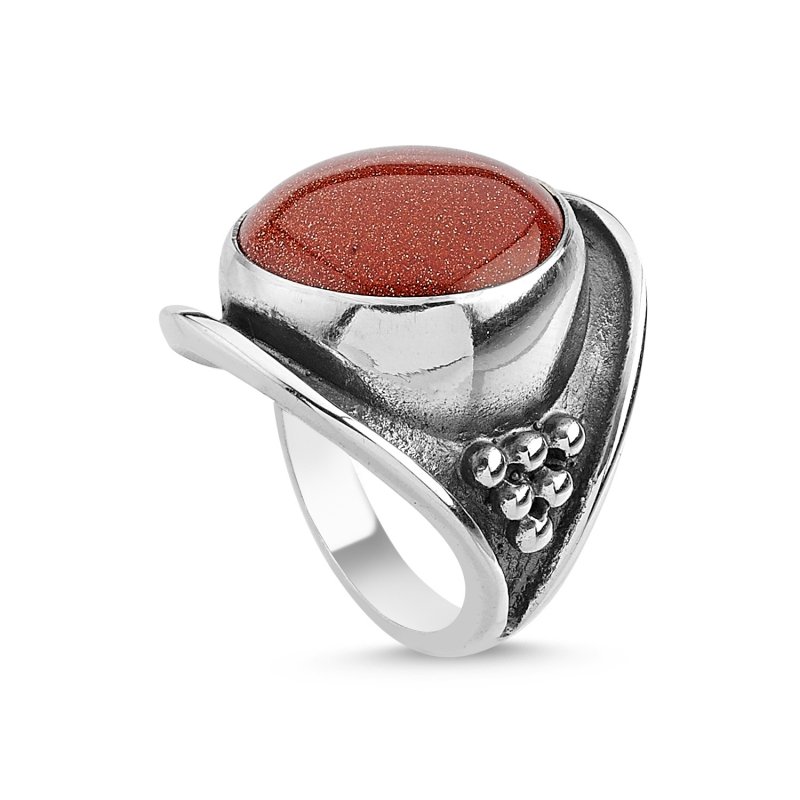 Goldstone Handmade Adjustable Size Ring - R84690