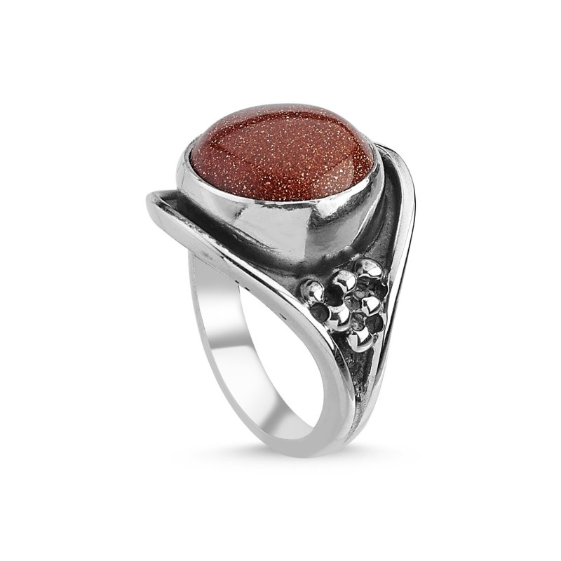 Goldstone Stone Handmade Ring - R84702