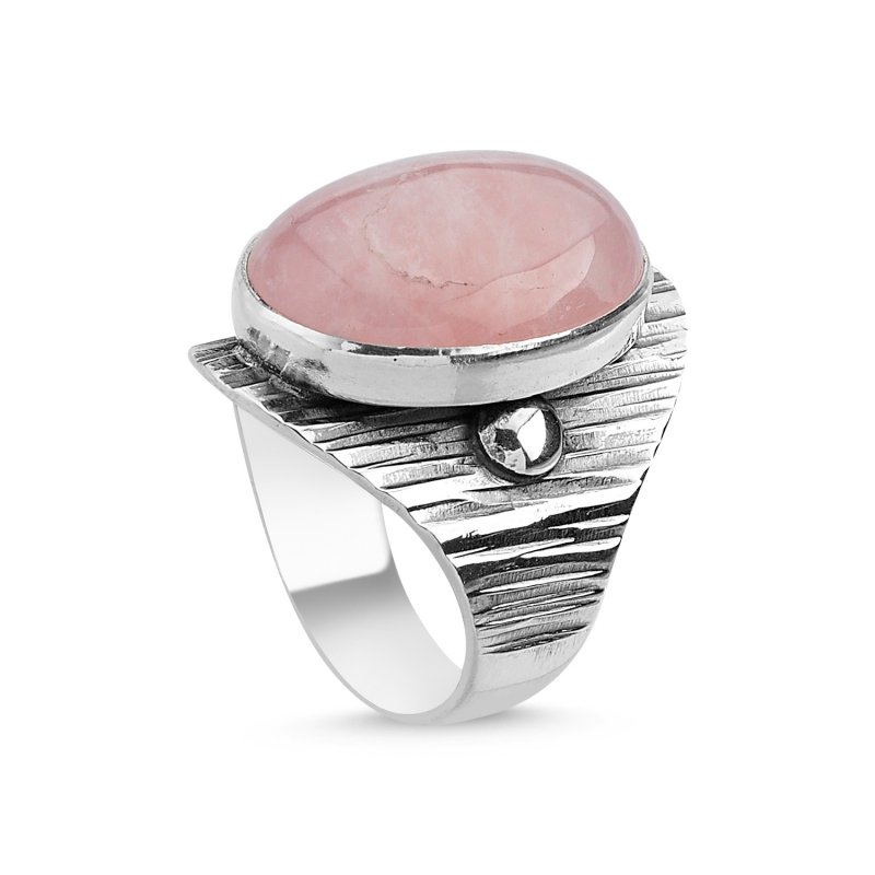 Rose Quartz Handmade Ring - R84721