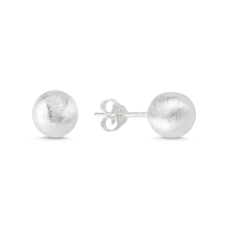 8.5mm Brushed Ball Stud Earrings - E84866