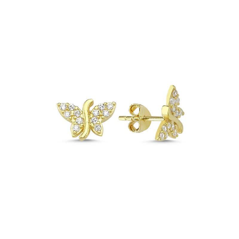 Butterfly CZ Stud Earrings - E84872