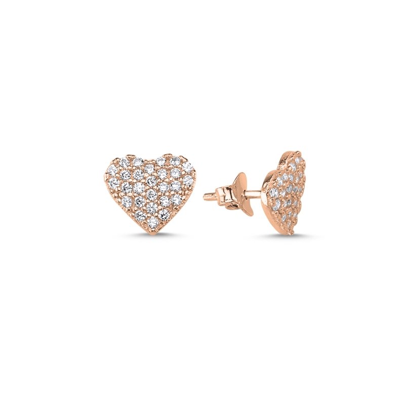 Heart CZ Stud Earrings - E84875