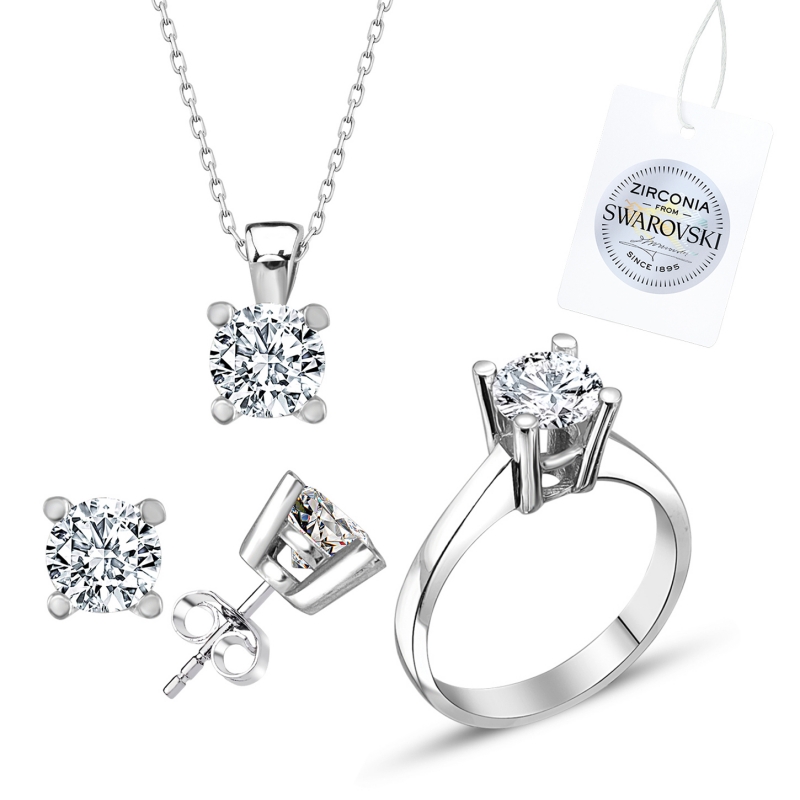 Swarovski Zirconia Solitaire Set - S84876