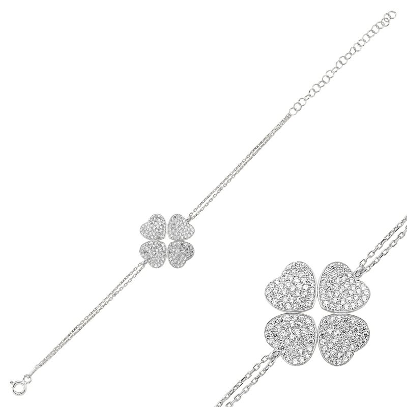 CZ Clover Bracelet - B84897