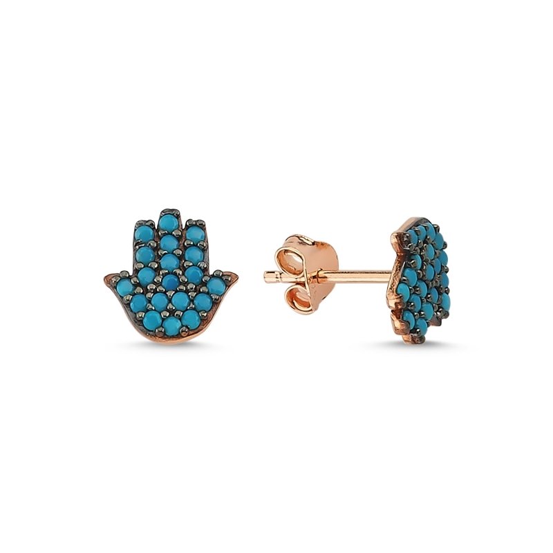 Hamsa Nano Turquoise Stud Earrings - E84902