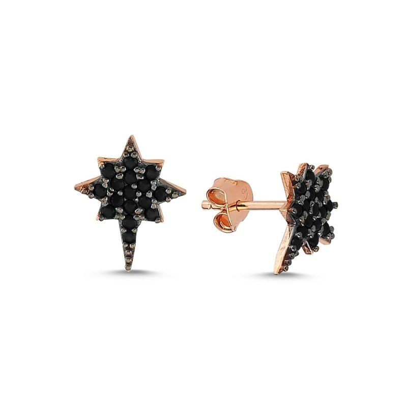 Polaris Black CZ Stud Earrings - E84904