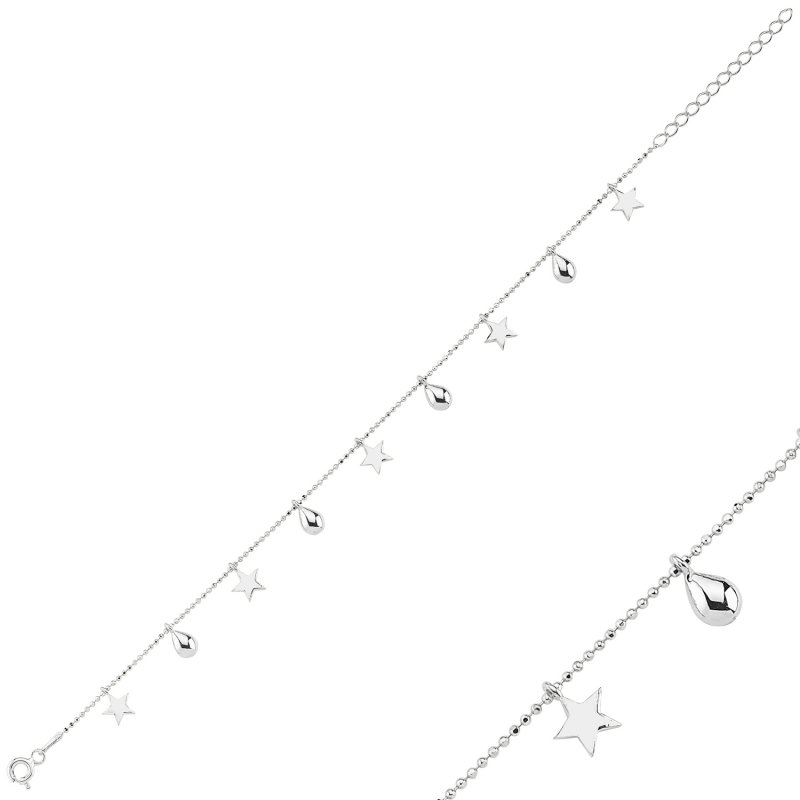 Star & Teardrop Dangle Bracelet - B84911