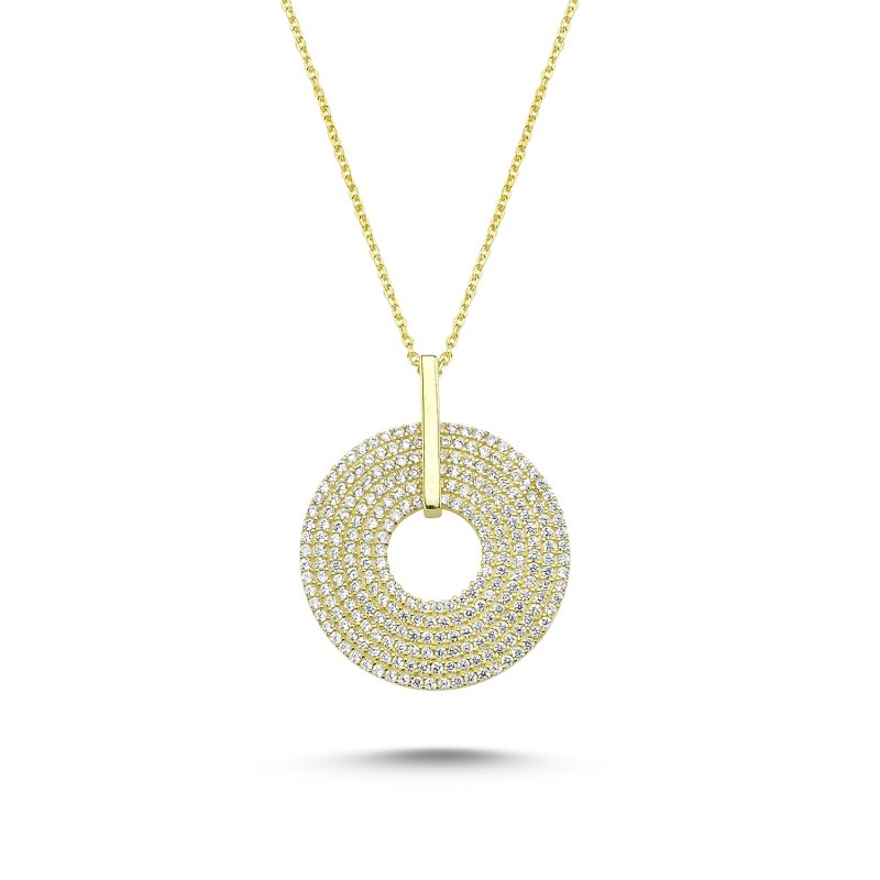 CZ Movable Hoop Necklace - N84962