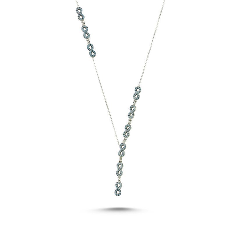 Nano Opal Stone Infinity Y Necklace  - N84987