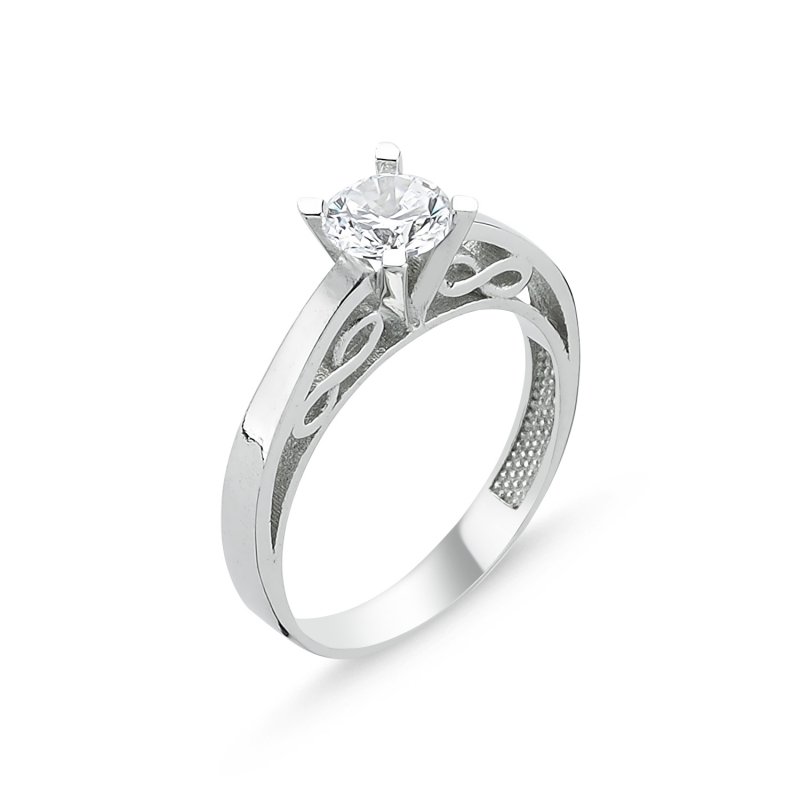 CZ Infinity Solitaire Ring - R85006