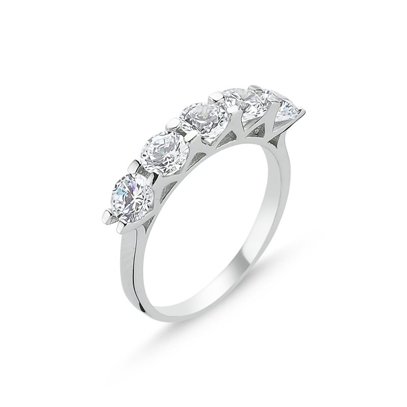 CZ Five Stone Ring - R85014