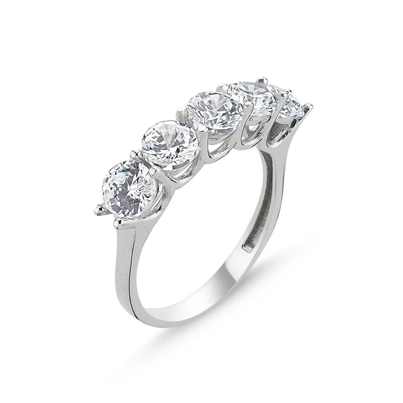 CZ Five Stone Ring - R85015
