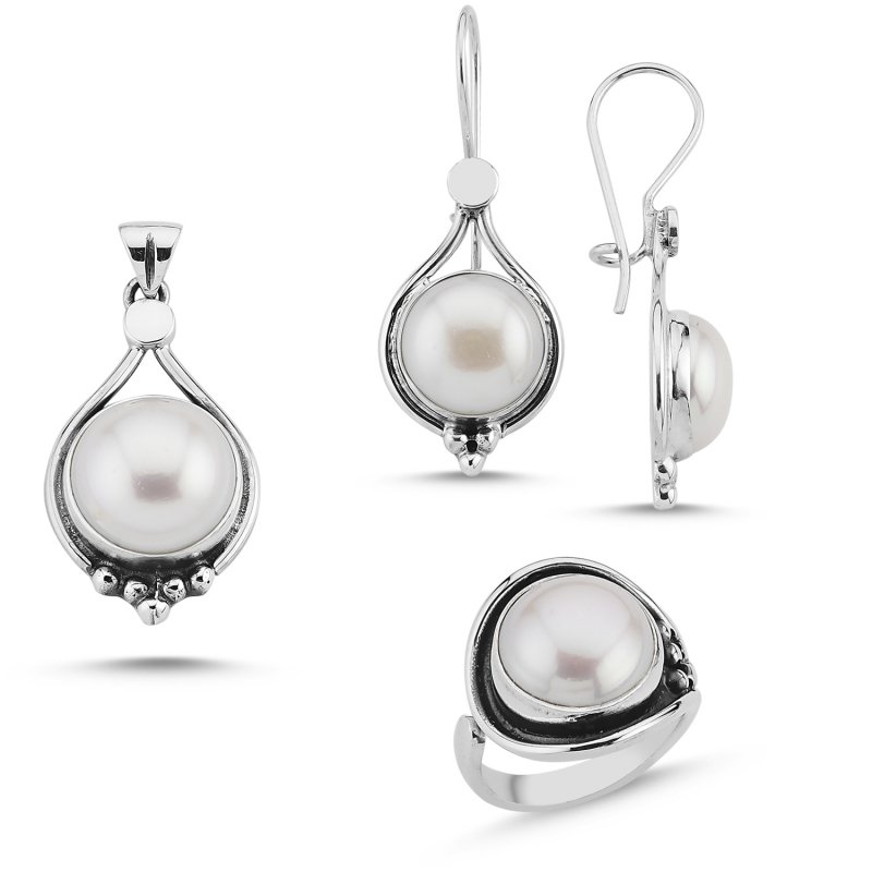 Handmade Set with Pearl - S85288