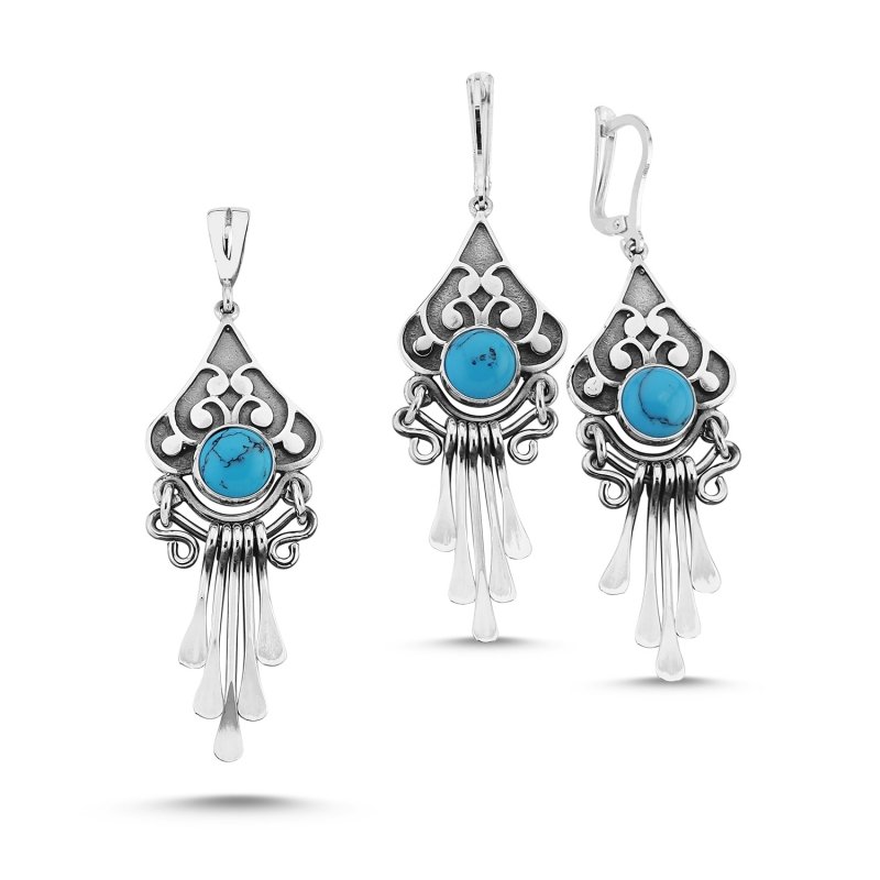 Handmade Set with Turquoise - S85293