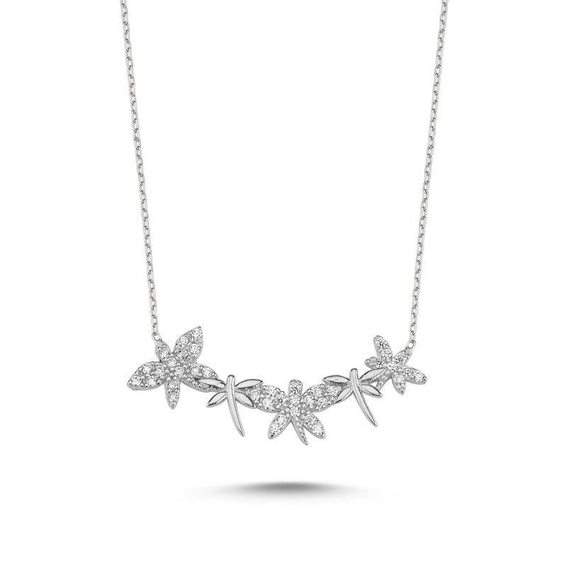 Dragonfly Necklace With CZ - N85354