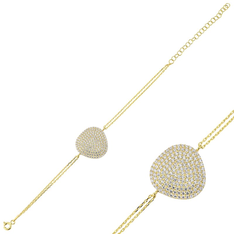 Reuleaux Triangle Bracelet with CZ - B85358