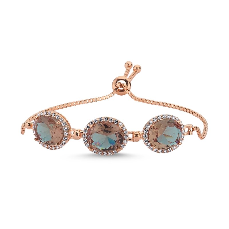 Oval Cut Sultanite Adjustable Sliding Bracelet - B85498