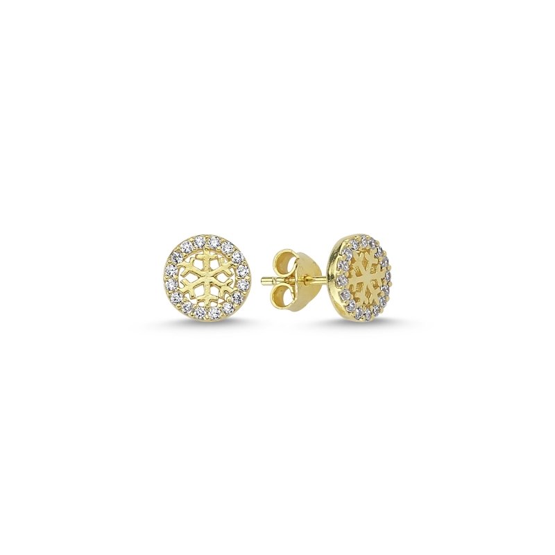 Snowflake CZ Stud Earrings - E85552