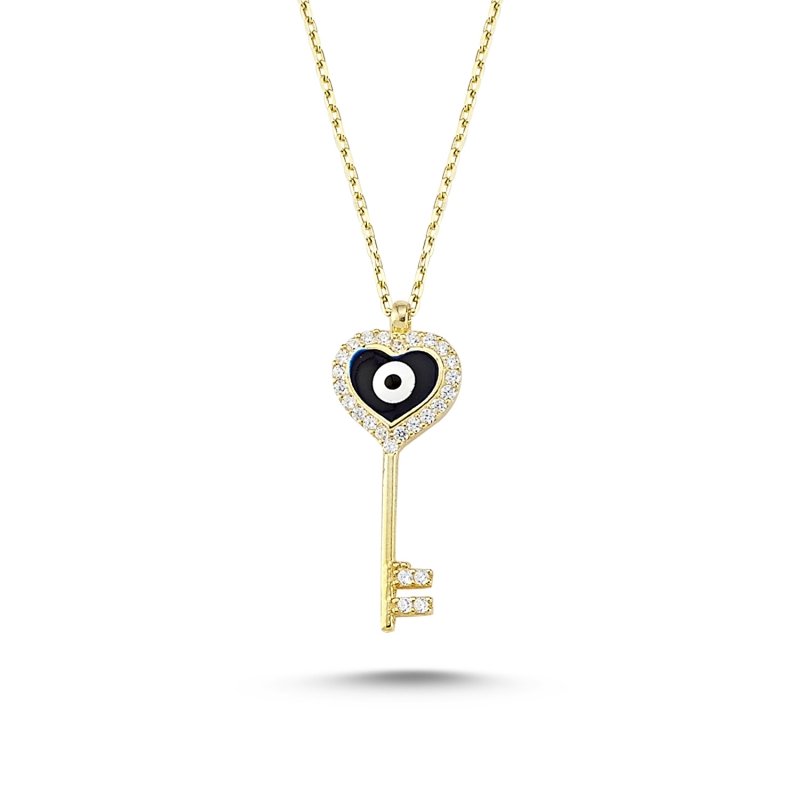 Key CZ Evil Eye Necklace - N85684