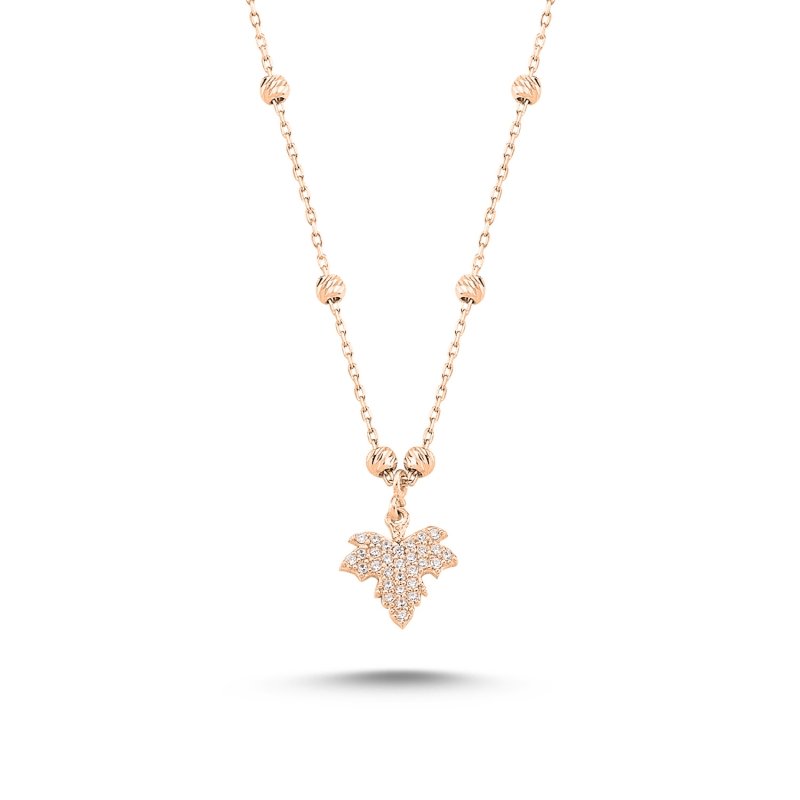 Dorica & CZ Sycamore Leaf Necklace - N85685