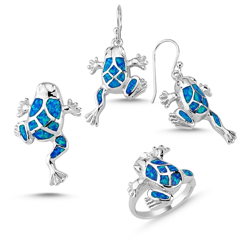Opal Stone Frog Set - S85705