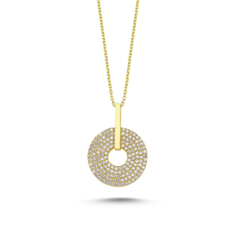 CZ Movable Hoop Necklace - N85733