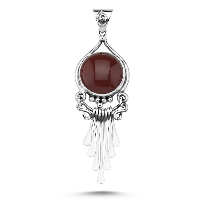 Red Agate Handmade Pendant - P85826