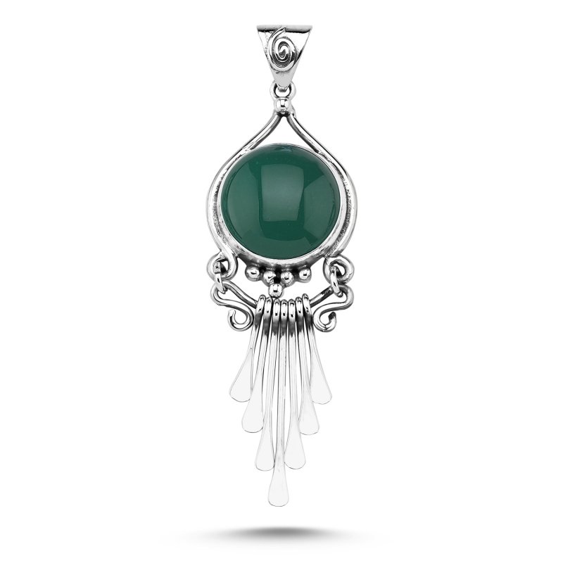 Green Agate Handmade Pendant - P85829
