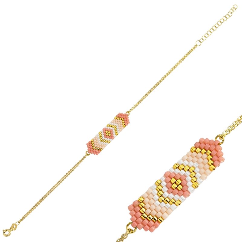 Peach Miyuki Beads Bracelet - B85874
