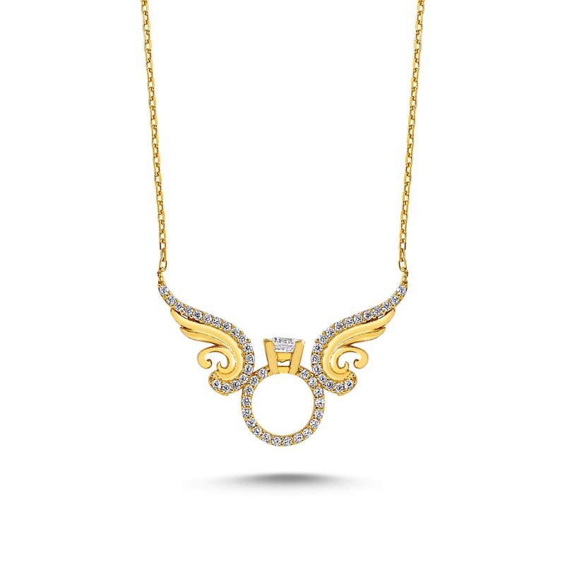 Solitaire & Wings Necklace - N85882