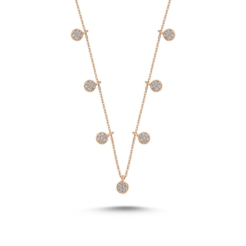 Round CZ Charm Necklace - N85883